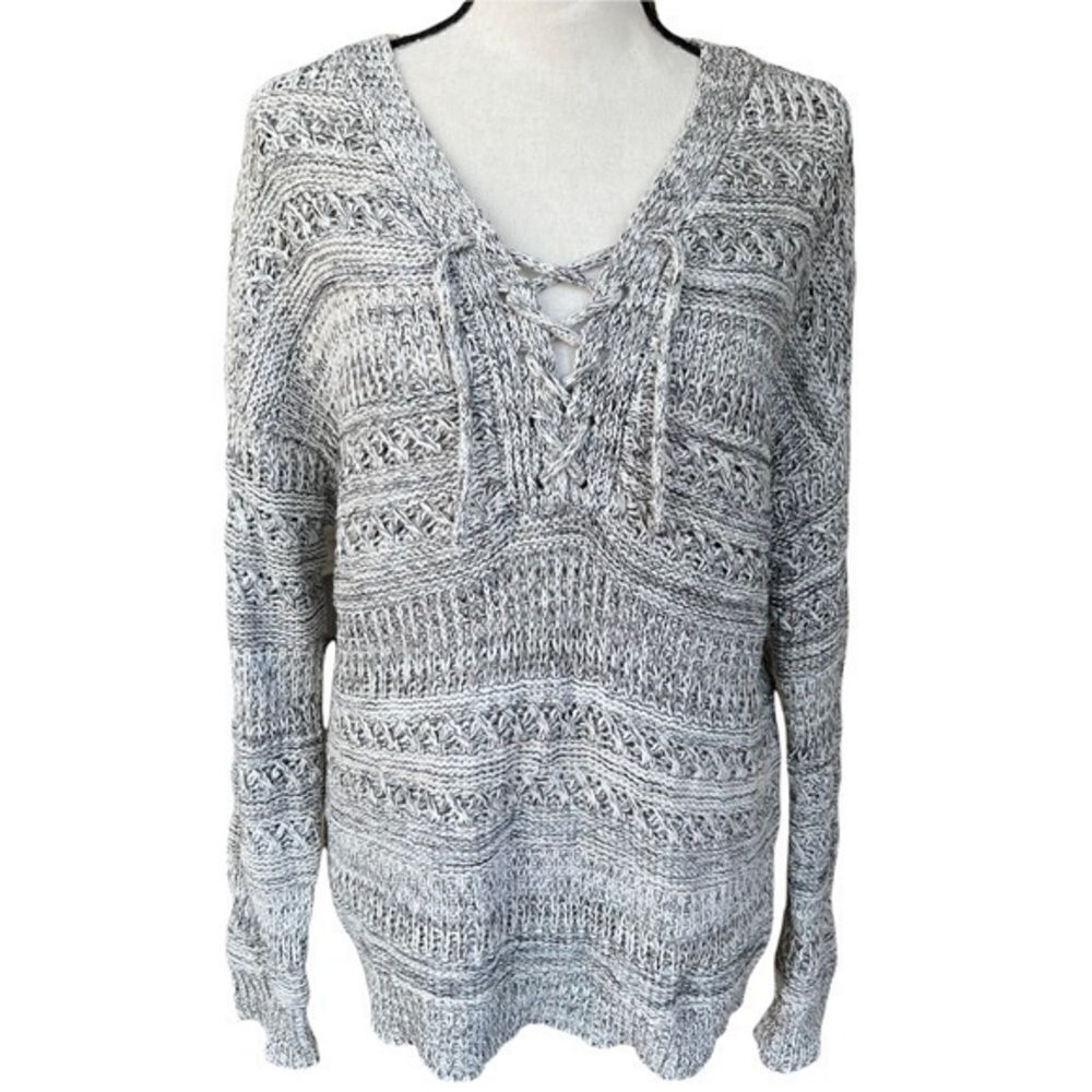 Neely womens Heathered Gray cotton pullover sweater size M.
